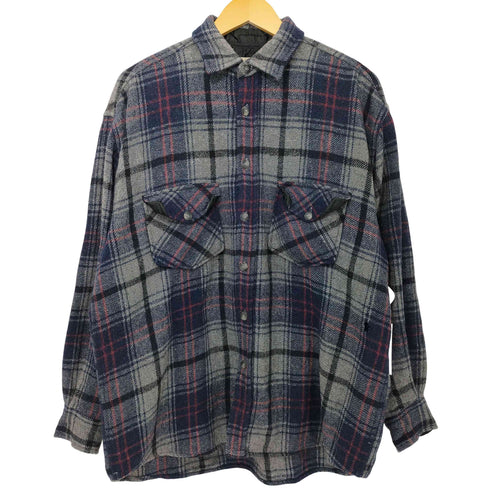 エアロポステール AEROPOSTALE 90s ウールアクリル チェック ワークシャツ メンズ import:L