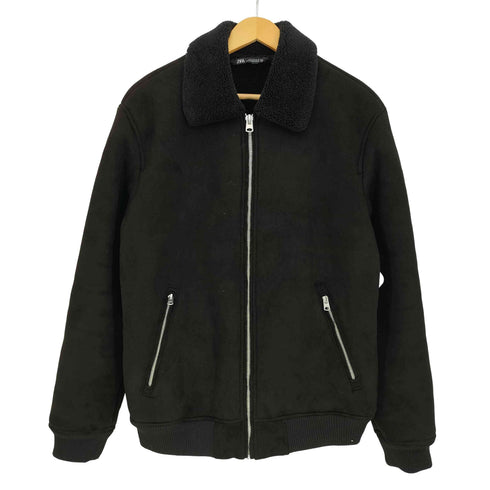 ザラ ZARA ダブルフェイスフェイクスエードジャケット メンズ import:M