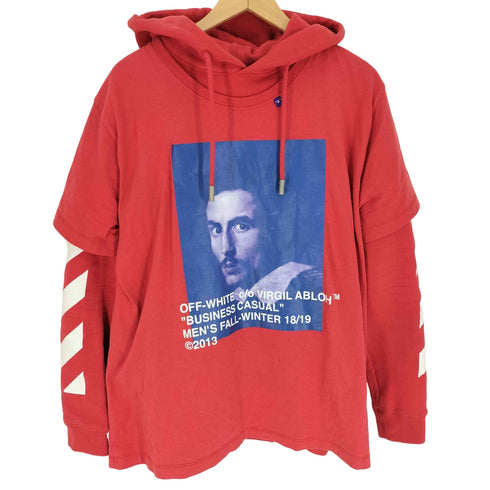 オフホワイト OFF-WHITE 18AW ポルトガル製 DIAG BERNINI OVER HOODIE ダイアグ ベルニーニ I オーバーフーディー メンズ JPN:M