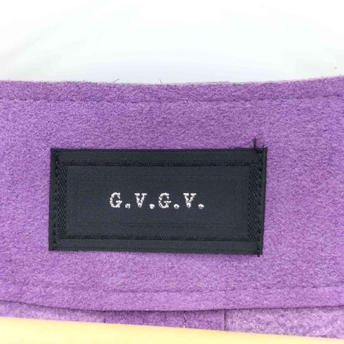 ジーヴィジーヴィ G.V.G.V. ボタンレス スウェード ノーカラーコート レディース