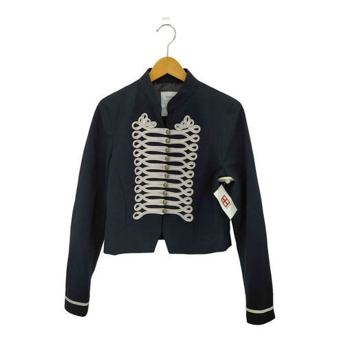 ベルシュカ BERSHKA クロップド丈 ノーカラー ナポレオンジャケット レディース import:M