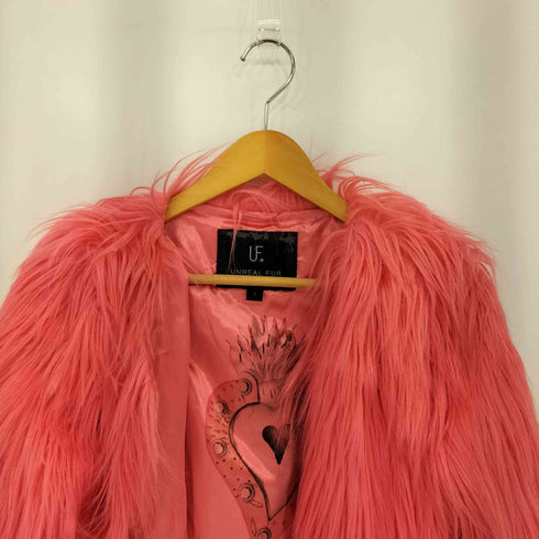 UNREAL FUR 裏地デザイン エコファーコート レディース import:S