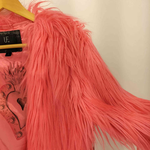 UNREAL FUR 裏地デザイン エコファーコート レディース import:S