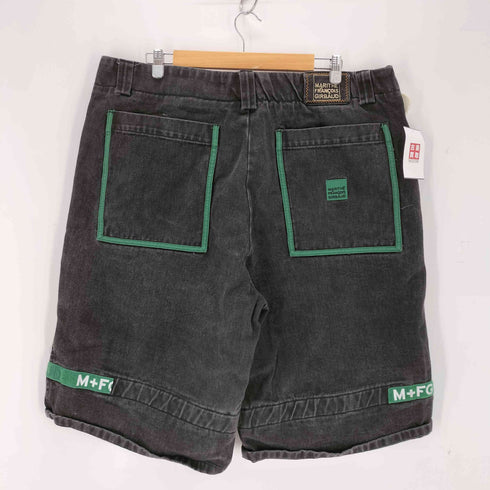 マリテフランソワジルボー MARITHE FRANCOIS GIRBAUD 90S シャトルパンツ ブラックデニムショーツ メンズ 42