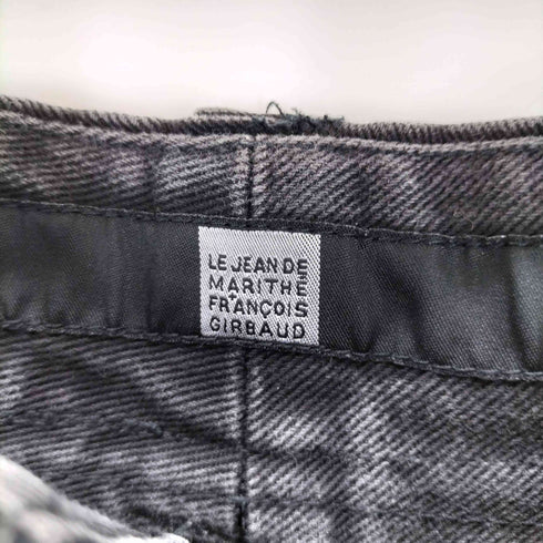 マリテフランソワジルボー MARITHE FRANCOIS GIRBAUD 90S シャトルパンツ ブラックデニムショーツ メンズ 42