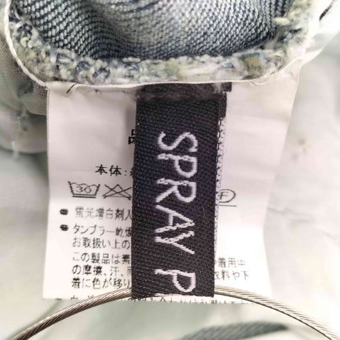 スプレイプレミアム SPRAY PREMIUM カットオフ加工 フレアデニムパンツ レディース