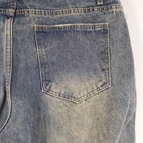 USED加工 バギーデニムパンツ レディース