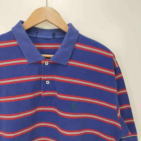 ポロバイラルフローレン Polo by RALPH LAUREN ポニーロゴ ボーダー ポロシャツ メンズ import:M