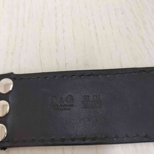 ドルチェアンドガッバーナ DOLCE&GABBANA レザー×キャンバス コンビバックルベルト メンズ