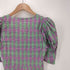 ザラ ZARA CHECK PRINT DRESS パフスリーブ Vネック ロングワンピース ドレス レディース import:XS
