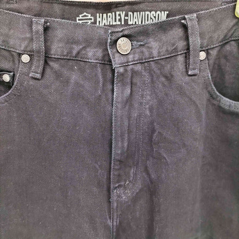 ハーレーダビッドソン HARLEY-DAVIDSON H-D オリジナル ストレート ジーンズ レザーパッチ メンズ 38×30