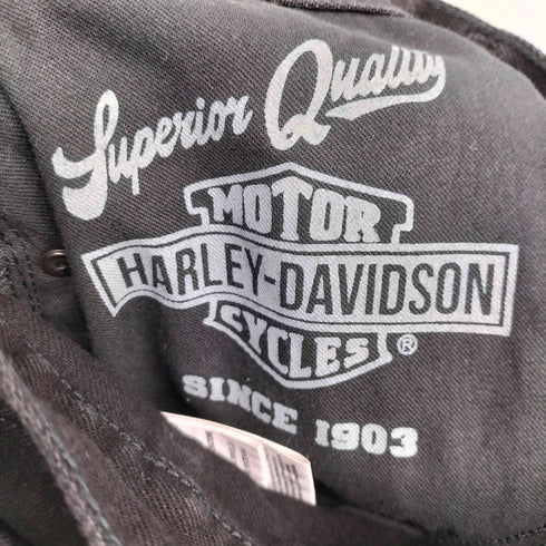 ハーレーダビッドソン HARLEY-DAVIDSON H-D オリジナル ストレート ジーンズ レザーパッチ メンズ 38×30