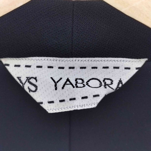 YS YABORA 襟波打ちデザイン クロップド 1B シングルブレスト テーラードジャケット レディース JPN:L
