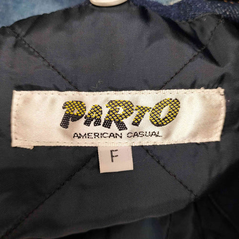 PARTO JEANS デニム×太畝コーデュロイ切替刺繍フーデットジャケット メンズ FREE