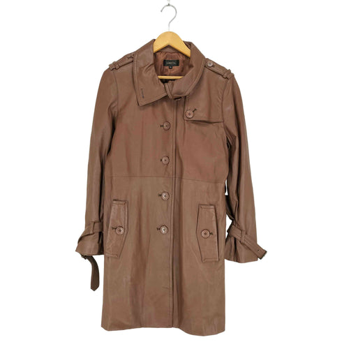 LORITTI lamb leather ラムレザー トレンチコート レディース L