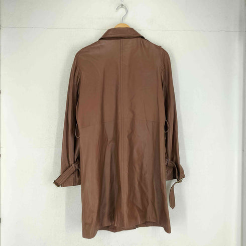 LORITTI lamb leather ラムレザー トレンチコート レディース L