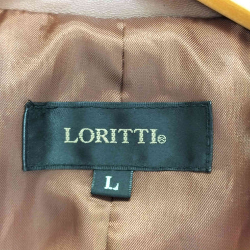 LORITTI lamb leather ラムレザー トレンチコート レディース L