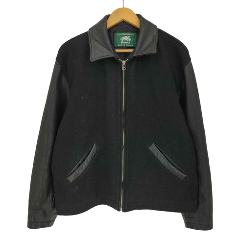 ルーツ Roots カナダ製 レザー切替 スタジャン メンズ