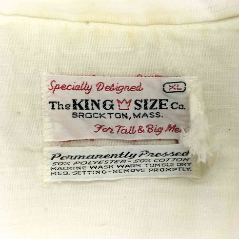キングサイズ KINGSIZE 60-70s 襟芯 メキシカン刺繍 ドレスシャツ メンズ import:XL