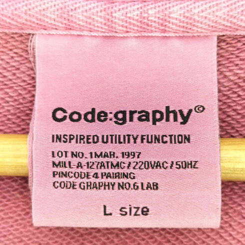 codegraphy PIGMENT ARC LOGO OVER FIT VINTAGE HOODIE メンズ import:L