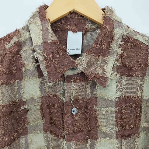 キャスパージョン CASPER JOHN Various loose shirts-box fringe バリアスルーズシャツ ボックスフリンジ メンズ JPN:S