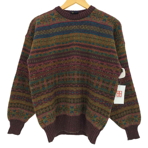 Wendy Lawrence シェットランド総柄ニット セーター メンズ import:M