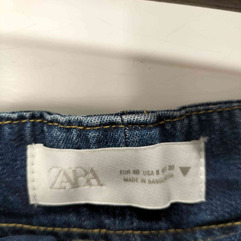 ザラ ZARA ベルト付 バギー ワイド デニム メンズ FR:40-44