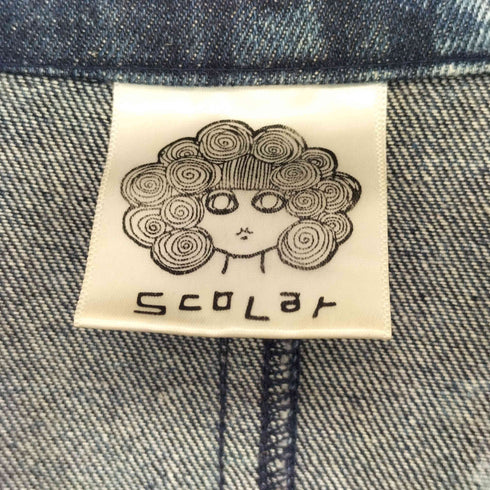 スカラー ScoLar ケミカルウォッシュ加工 デニムジャケット レディース JPN:M