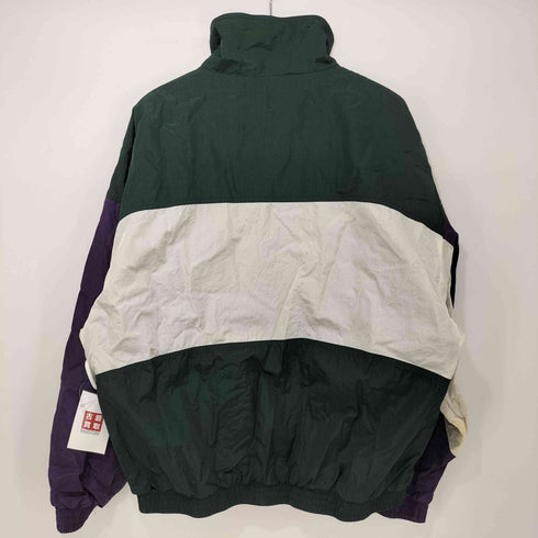 カンゴール KANGOL ロゴ刺繍 ナイロン 切替 ジップアップ スタンドカラー ジャケット メンズ JPN:M