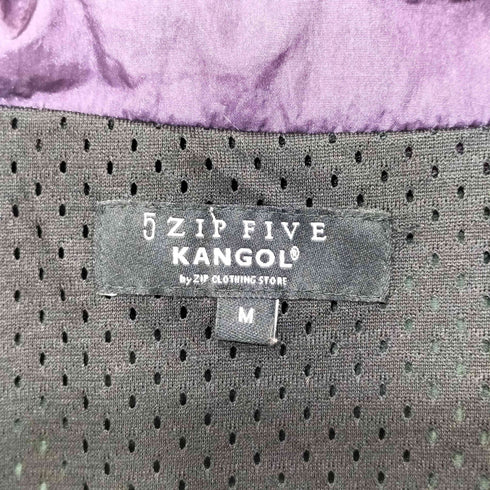 カンゴール KANGOL ロゴ刺繍 ナイロン 切替 ジップアップ スタンドカラー ジャケット メンズ JPN:M