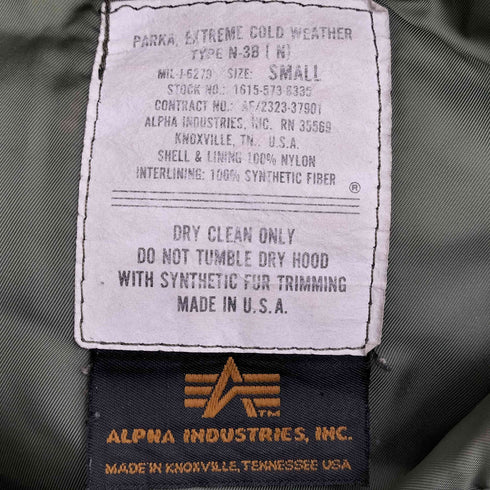 アルファインダストリーズ ALPHA INDUSTRIES 90s USA製 N-3B フライトジャケット メンズ import:S