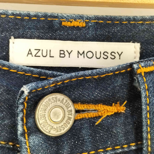 アズールバイマウジー AZUL by moussy 25aw ハイウエストワイドデニムパンツ レディース 24