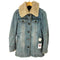 ヒステリックグラマー HYSTERIC GLAMOUR 00S ロゴ刻印ボタン バックスリット ミドル丈 ボア デニム ジャケット Y2K レディース