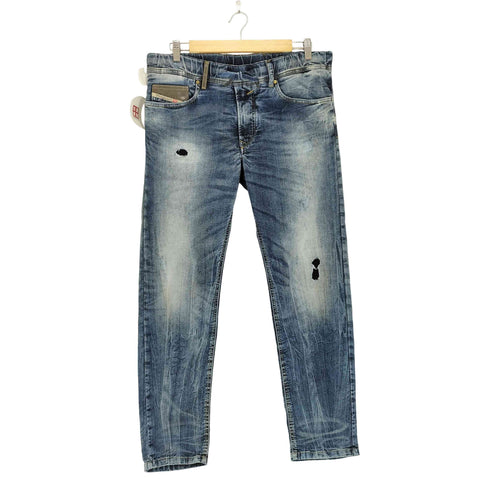 ディーゼルインダストリー Diesel Industry WAYKEE ウォッシュド ストレート ダメージ クラッシュ デニム パンツ メンズ 30