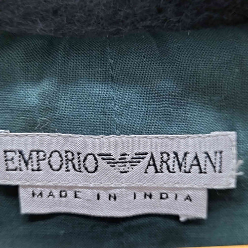 エンポリオアルマーニ EMPORIO ARMANI 90-00s アルパカ混 ホックボタン ステッチデザイン モヘア ウール ジャケット レディース EUR:38