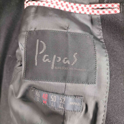 パパス papas ウール 2B テーラードジャケット パンツ セットアップ メンズ 48/50