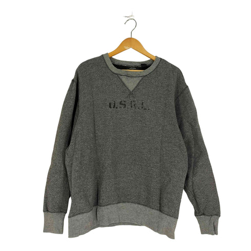 ポロジーンズカンパニーラルフローレン POLO JEANS COMPANY RALPH LAUREN ロゴプリント 前Vガゼット クルーネック スウェット メンズ import:L
