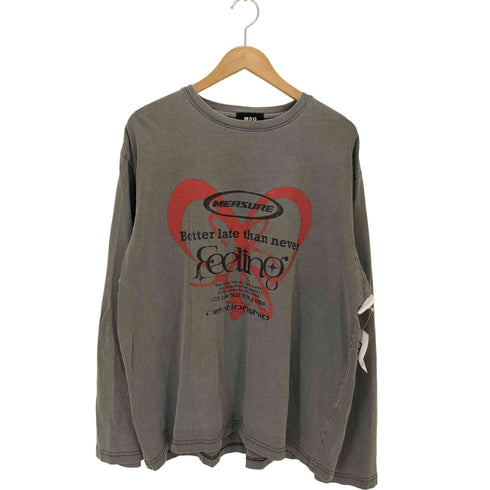MSG ルーズシルエットマルチプリントグラフィックピグメントロングTシャツ メンズ JPN:M