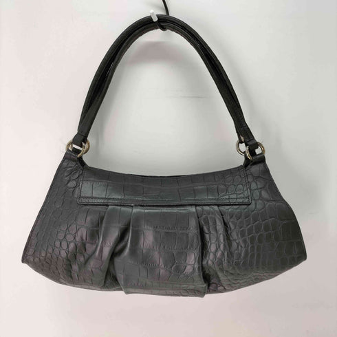 フルラ FURLA イタリア製 Genuine Leather 本革 クロコ型押し レザー ハンドバッグ レディース