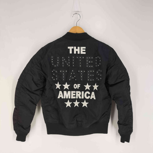 アヴィレックス AVIREX UNITED STATE スタッズ ワッペン 刺繍 リバーシブル MA-1 フライトジャケット メンズ import:M