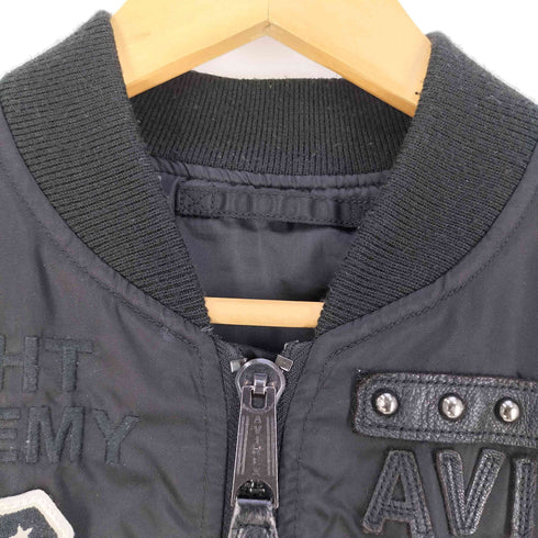 アヴィレックス AVIREX UNITED STATE スタッズ ワッペン 刺繍 リバーシブル MA-1 フライトジャケット メンズ import:M