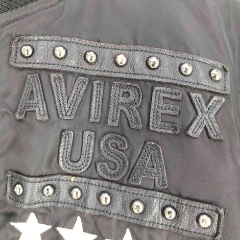 アヴィレックス AVIREX UNITED STATE スタッズ ワッペン 刺繍 リバーシブル MA-1 フライトジャケット メンズ import:M