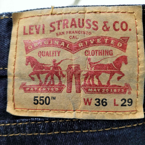 リーバイス Levis 550 RELAXED RINSE リラックスドフィット ワイドジーンズ ワンウォッシュ デニム パンツ メンズ W:36 L:29
