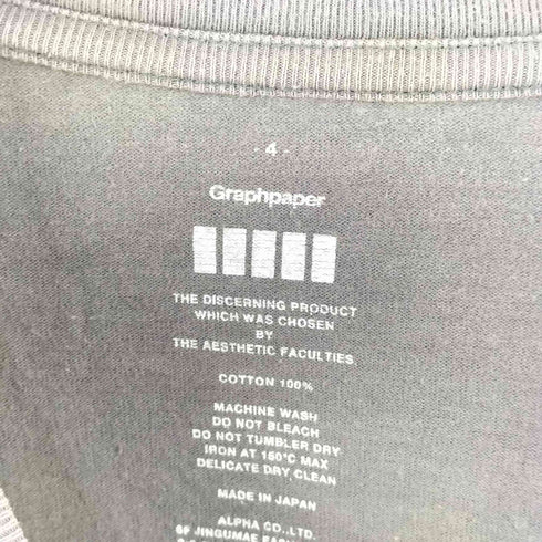 グラフペーパー Graphpaper 無地 クルーネック Tシャツ メンズ JPN:4