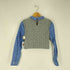 ザラ ZARA コントラストケーブルニットセーター レディース import:M