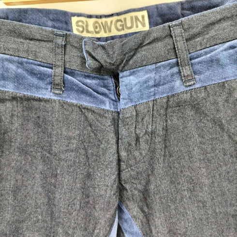 スロウガン SLOWGUN シャンブレー切替 パンツ メンズ 0