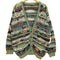 クージー COOGI 90s マルチボーダー 3D ニット カーディガン メンズ import:L