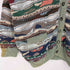 クージー COOGI 90s マルチボーダー 3D ニット カーディガン メンズ import:L