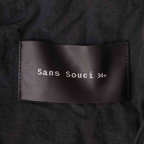 Sans Souci 34+ 撥水加工ステッチレスノーカラーロングコート レディース