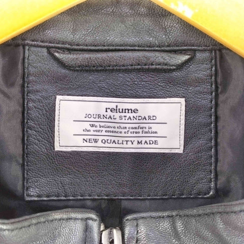 ジャーナルスタンダードレリューム JOURNAL STANDARD relume ゴートレザー シングルライダースジャケット メンズ JPN:L